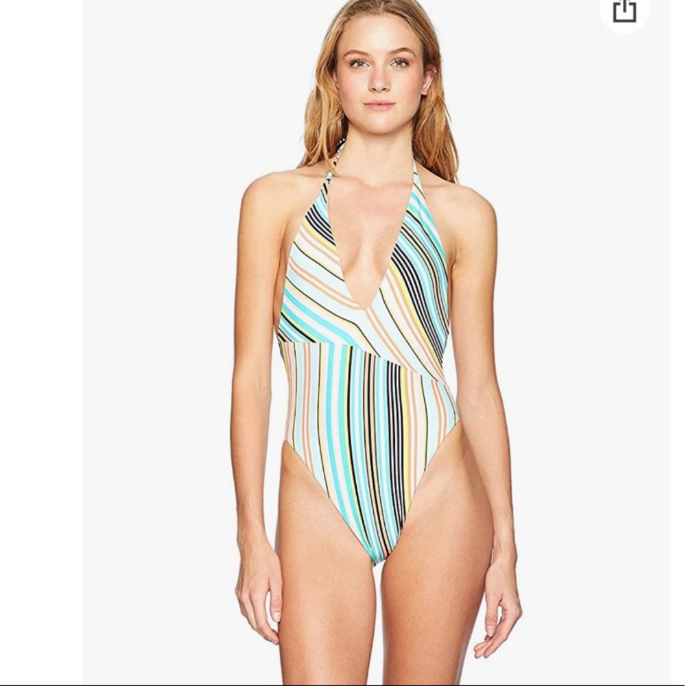 Bikini Lab striped one piece swimwear